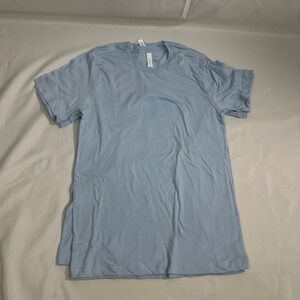 Bella+Canvas T-Shirt Mens Medium Blue Short Sleeve Crewneck Minimalist Basics